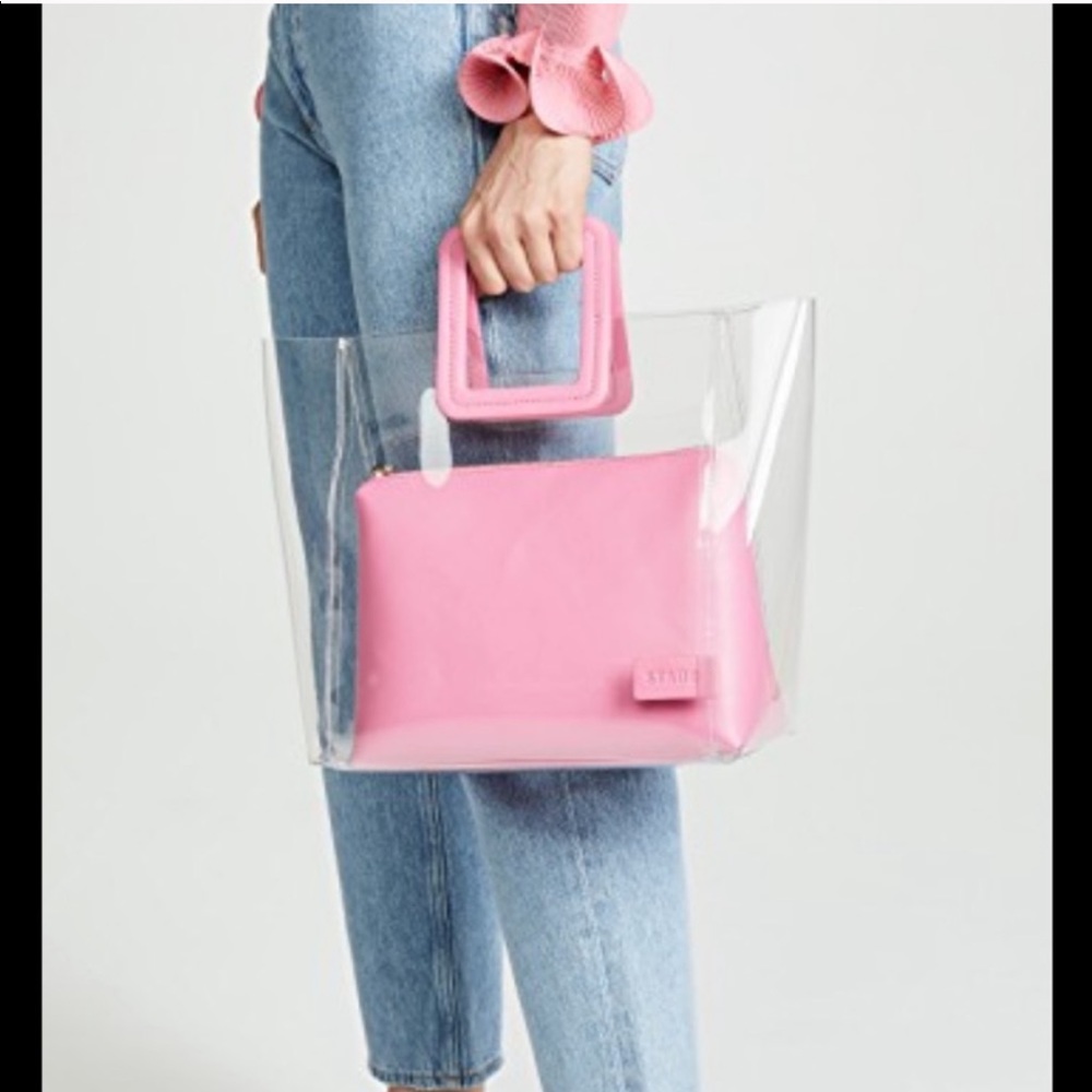 Staud Shirley PVC Pink Tote Bag